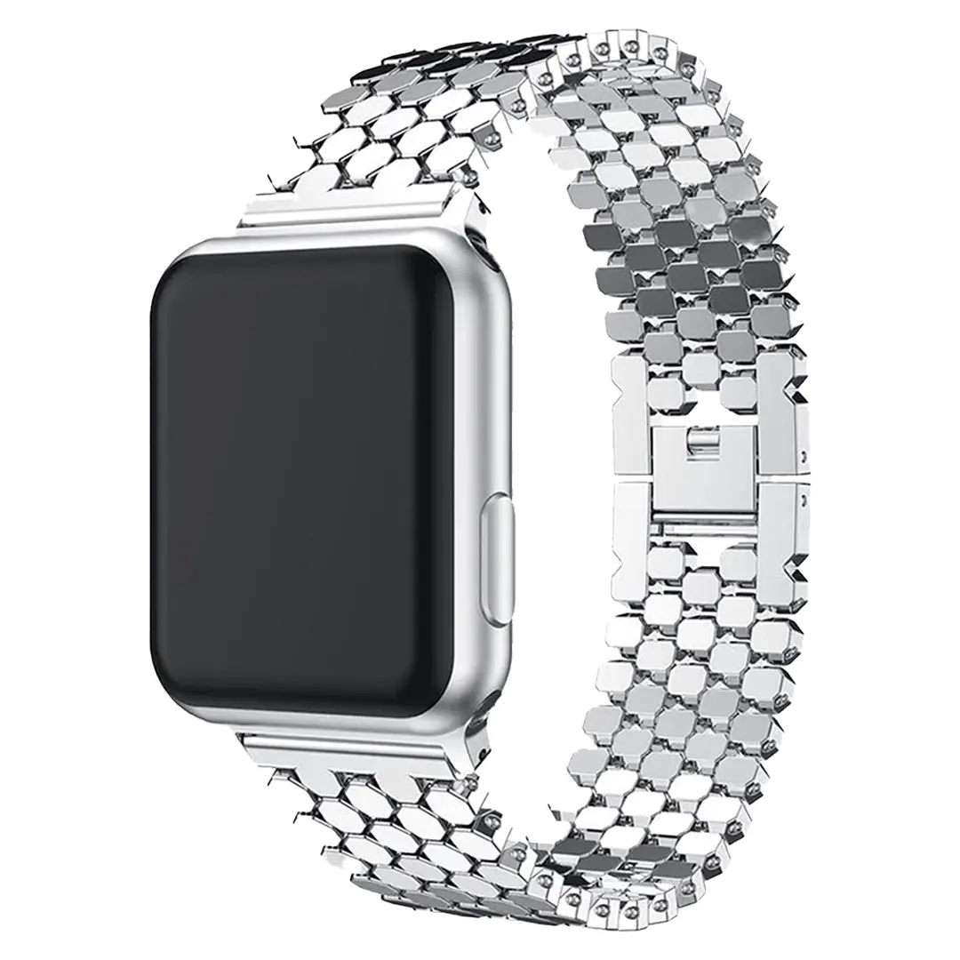 Apple Watch Metal Strap HONEYCOMB STAINLESS STEEL STRAP Silver -42-44-45-46-49mm